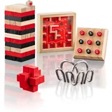5 v 1 mini leseni družabni igri set -