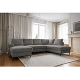 Miuform Siva sklopiva kutna garnitura od samta (s desnim kutom) Lofty Lilly – | shoptok.hr