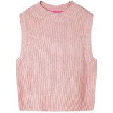  Dječji prsluk pleteni svjetloružičasti 128 | shoptok.hr