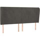  Uzglavlje s ušima tamnosivo 163x23x118/128 cm baršunasto | shoptok.hr