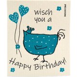 OWOSCHFETZN Gobasta krpa "Kokoš Berta - Happy Birthday" - Petrolej Cene