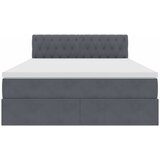  s od storage s uzglavljem Tamno siva 140 x 190 cm Baršun | shoptok.hr