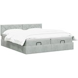  Krevet od pjene s madracem i LED-om Svjetlosiva 200 x 200 cm | shoptok.hr
