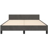  Posteljni okvir z vzglavjem temno siv 140x190 cm žamet, (20788541) | Shoptok.si