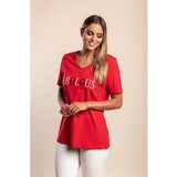 Fenzy Kratka Majica S Potiskom, Rdeča | Shoptok.si