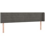  Uzglavlje s ušima tamnosivo 203x16x78/88 cm baršunasto | shoptok.hr