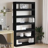 vidaXL Knjižica Crna Konstruirano drvo 100 x 30 x 198 cm Polica | shoptok.hr