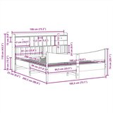  Posteljni okvir brez vzmetnice vošč. rjav 180x200 cm borovina, (21609578) | Shoptok.si