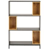 CARRYHOME regal 80/121,1/30 cm črna, barve hrasta, temno siva | Shoptok.si