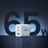 Ugreen USB-C Charger 65W USB C 3-port PD polnilnik polnilec za prenosnik, (20525697) Cene