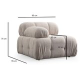 Atelier Del Sofa Kutna garnitura Petite, 190x160 cm, Krem | Eponuda.ba