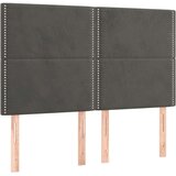  Posteljni okvir z vzglavjem temno siv 140x190 cm žamet, (20738493) | Shoptok.si