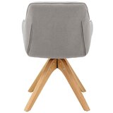 Bessagi Home naslanjač leonie, svetlo siva, žamet, vrtljiv | Shoptok.si