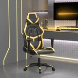  Masažna igraća stolica crno-zlatna od umjetne kože