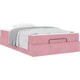  Posteljni okvir z vzmetnico z vzmetnico 2 pcs Roza Žamet, (5000128282) | Shoptok.si