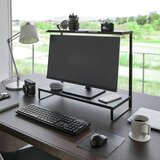 YAMAZAKI Črno kovinsko stojalo za monitor Tower – | Shoptok.si