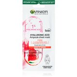 Garnier Skin Naturals Hyaluronic Acid Ampoule platnena maska ​​za pomiritev in posvetlitev kože 1 ks za ženske | Shoptok.si