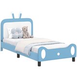  Krevet za djecu s uzglavljem Plava 90 x 190 cm PU | shoptok.hr
