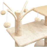 vidaXL Penjalica Grebalica za Mačke sa Stupovima od Sisala 125 cm Bež | shoptok.hr