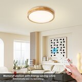 Brilagi LED prigušiva svetiljka WOODLINE LED/48W/230V 3000-6000K hrast prečnik 40 cm +sa daljinskim upravljačem | Eponuda.com