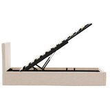 Kave Home Bež tapecirani krevet s prostorom za odlaganje s podnicom 90x200 cm Nahiri – | shoptok.hr