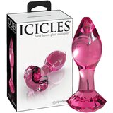 Icicles No. 79 - stožčasti stekleni analni dildo (roza) Cene
