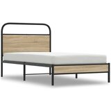  Okvir kreveta bez madraca dimljena boja hrasta 100x200cm drveni | shoptok.hr