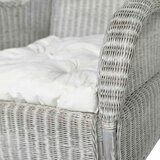 SOFA s jastukom siva od prirodnog ratana i platna | shoptok.hr