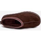 Boto Low Women's Snow Boots with Embroidery on Platform Chocolate Narirya | Shoptok.si