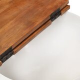  Stolić za kavu bijeli 50 x 27 cm od masivnog obnovljenog drva | Eponuda.ba