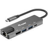 Equip USB-C 5 in1 Multifunction Adapter, HDMI, Gigabit LAN, USB 3.2 GEN1, 100W USB PD | shoptok.hr