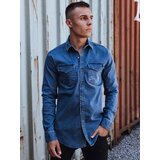 DStreet Koszula męska jeansowa niebieska | Shoptok.si