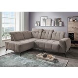 Livetastic KOTNA SEDEŽNA GARNITURA, rebrasti žamet sivorjava | Shoptok.si