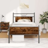  Posteljni okvir brez vzmetnice dimljen hrast 107x203cm inž. les, (21791536) | Shoptok.si