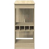 vidaXL Barska miza s policami sonoma hrast 90x47,5x103,5 cm inž. les | Shoptok.si