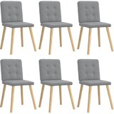 Maison Chic Jedilni stoli - Vzorci stoli 6 kosov svetlo sivo blago A1310, (22031599) | Shoptok.si