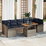  Sjedeća garnitura za vrt 8 kom. Siva Poli ratan 100 x 55 x 73 cm | shoptok.hr