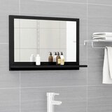 vidaXL Kopalniško ogledalo črno 60x10,5x37 cm iverna plošča Cene