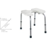 Wenko 206051100-Stolica SECURA 46x53,5 cm bela/srebrna Cene