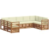  Sekcijska garnitura s jastukom 9 pcs Prirodna i krem | shoptok.hr