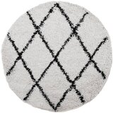 Maison Chic Košata Preproga, Rug moderna krem in črna Ø 100 cm, (22122200) | Shoptok.si