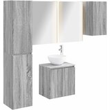  Set ormarića za kupaonicu 5 kom. Siva Sonoma Konstruirano drvo | shoptok.hr
