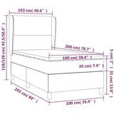  Box spring postelja z vzmetnico krem 100x200 cm blago, (20897076) | Shoptok.si
