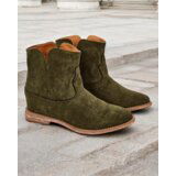 Resti Cowboy-style ankle boots on a covered wedge Blueston | Shoptok.si