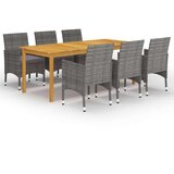  7-dijelni vrtni blagovaonski set sivi | shoptok.hr