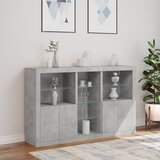  Komoda s LED svjetlima siva boja betona 162 x 37 x 100 cm | Eponuda.com
