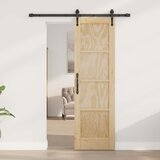  Klizna vrata ORKDAL 61 x 198,5 cm Masivna borovina Prirodna | shoptok.hr