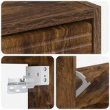  Ormar za cipele na zidu HAARLEM 71 x 17 x 86 cm Dimljeni hrast - Dimljeni hrast | shoptok.hr