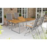 Gardenson Vrtna Garnitura Naxos, 5-Delno, Raztegljiva Miza | Shoptok.si