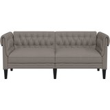  Dvosjed Chesterfield smeđesivi od tkanine | Eponuda.com